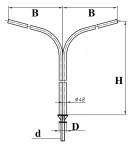 Схема кронштейна 1К2-Ф